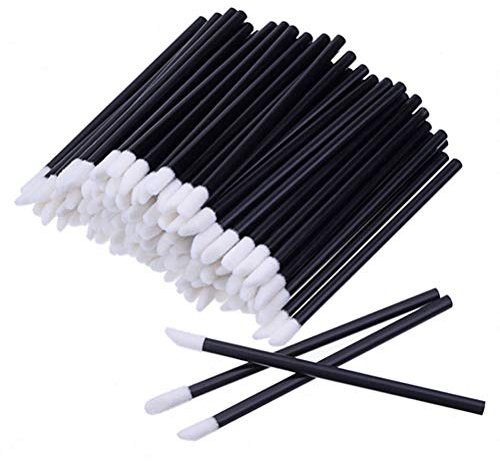 ZHIYE Lip Brushes, 200Pcs Black Lip Brushes Make Up Brush Lipstick Lip Gloss Wands Applicator Tool Makeup Beauty Tool Kits