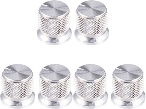 Milisten 6 Stück Elektro-Instrumenten-Lautsprecher mit gerändeltem SlipPotentiometer X. Barrel Rotary Screw Replacement Flach - Volume Knob cm for NonAccessories or Effect Tone Pedal Bass