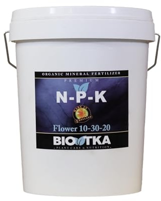 BIOTKA Engrais NPK pour la Floraison - Universel pour Fruits, Légumes, Orchidées, Palmier et Plantes d'Intérieur | Granuleux pour l'Hydroponie (5 kg) - NPK 10-30-20