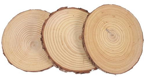 POPETPOP 3stücke Teiliges Holz Ø- Natürliche Gartenpflastersteine Dekorative Wegplatten Mit Handwerklicher Oberfläche Robust Für Außenbereiche Und Gartenwege