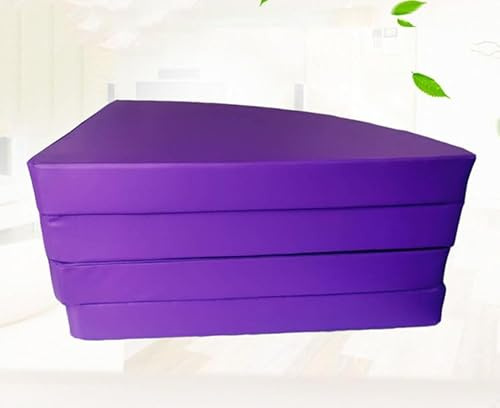 HYLMF Faltbare, stoßdämpfende Stangentanzmatte/runde Pole-Tanzmatten/Gymnastik-/Yoga-Sicherheitsschutzpolster (Größe: 120 x 3 cm, Farbe: Violett)