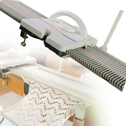DPLXQPP Máquina Tejer para Adultos Lk150,Máquina Tejer Tamaño Mediano 6,5 Mm,Calibre 6,5 Mm Kit Máquina Tejer Portátil 150 Agujas