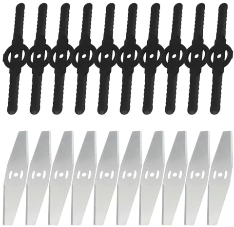 YSJCHEBS 20 Cuchillas para Desbrozadora, Cuchillas De Repuesto para Cortacésped, Cuchillas De Repuesto para Cortacésped Eléctrico, Accesorios para Cortacésped, Suministros De Jardín