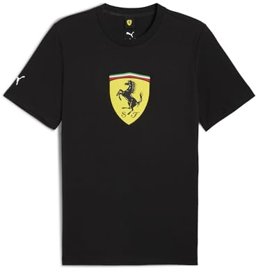 Puma Ferrari Sportswear - Maglietta da Uomo con Scudo colorato (Confezione da 1)
