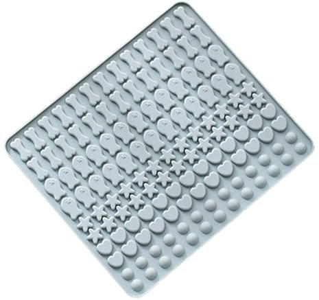 Amosfun Silikonmatte Backform hundewelpen zubehör welpenzubehör hundezubehör Hundekuchen Form gummiartig Puzzle wehe Snackform für Haustiere Haushalts-Hundeleckerli-Schimmel Kieselgel Blue