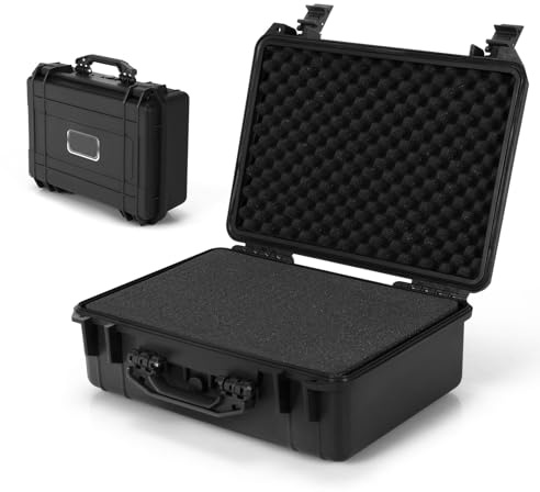 SOARS Malette de Rangement, Valise Étanche avec Mousse Adaptable & Valve de Compensation de Pression, Boîte Rangement Appareil Photo, pour Outils, Gopro, Objectifs & Accessoires (18)