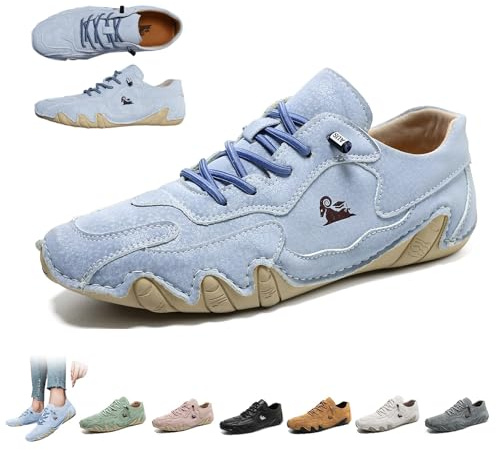 Kvinnor Män Utomhusvandring Barfotaskor, VogLDeck - Vattentäta och andningsbara ortopediska Beck-skor Mysig halkfri lättvikt for vandringsresor och daglig klädsel(Light blue,39 EU)