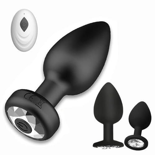 Vibrador Plug Anal con 3 Tapones Anales, Masajeador de Próstata, Control Remoto Inalámbrico,10 Modos de Vibración,Juguetes Sexuales para Adultos,Ideal para Hombres,Mujeres y Parejas