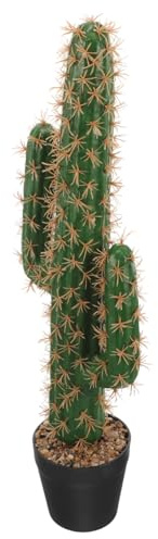FIXOSHEE Planta de Cactus Artificial Realista Grande Maceta, Suculenta Falsa Decorativa, Planta Bonsái de Simulación, Decoración de Escritorio y Mesa para Hogar y Oficina