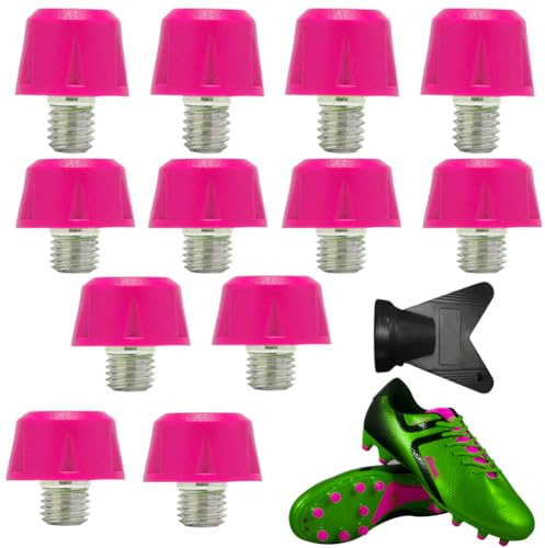 Tacchetti di Ricambio 12 Pezzi per Scarpe da Calcio, Set a Vite M5 in Metallo e Nylon con Chiave, Universali Uomo Donna per Prato Erba Sintetica Campi Duri