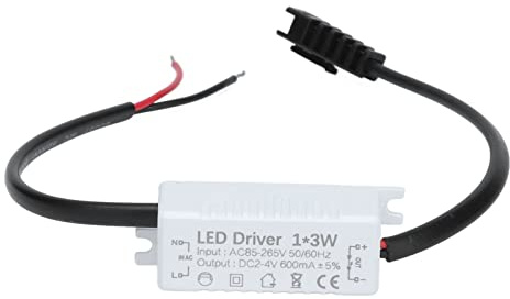 Respicefinem LED-drivrutin AC 85 265V till 2 4V DC-strömförsörjningstransformatoradapter för LED-stripbelysning med 600mA konstant ström för DIY 3W LED-projekt