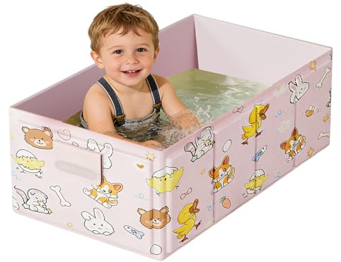 Bañera Portátil Infantil, Estable y Ahorradora de Espacio con Tapón de Desagüe, Bañera de viaje infantil, para Ducha, Viajes, Balcón, Interior y Exterior, Uso en RV