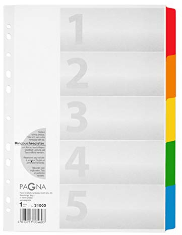 Pagna 31000-08 registrering, A4, 5 delar, vit