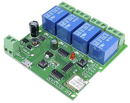 diymore 4CH 4 Channel Switch Wireless Switch WiFi Intelligent Module with Auto-Lock Switch Relay for DIY Smart Home Remote Control for iOS/Andriod (5-32V)