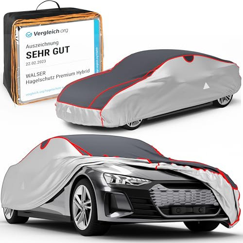 Walser Hagelschutz Abdeckplane Auto, Vergleichssieger Sehr Gut* Auto Hagelschutzplane, Abdeckplane Auto Premium Hybrid, Autogarage Abdeckung, Abdeckung Auto 100% Polyester, Auto Abdeckung Größe 3