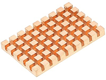 sourcing map Kupfer Kühlkörper mit Leitfähiger Kleber für SSD-Kühler 40x26x4mm