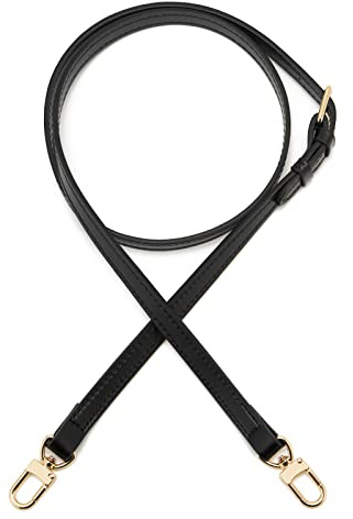ZOUIQSS Läderväska, utbytbart justerbart axelband, axelremmar för små väskor snabba favorit MM Nano Pochette Metis med guldhårdvara, Svart 1,5 cm, Wide1.5CM,0.59IN, Läder
