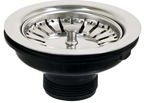 SPARES2GO Bonde d'évier en acier inoxydable chromé pour évier de cuisine ou salle de bain (40 mm)