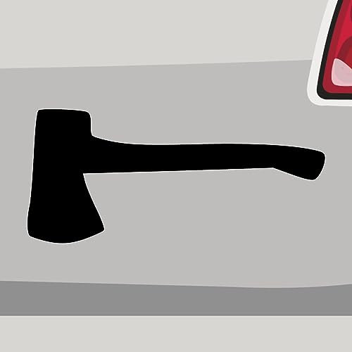 Stickerfreaks Axt Aufkleber Feuerwehr Sticker Wikinger Holz Beil Wald Auto Bike Decal Vinyl Aufkleber Größe: 20x9cm (L) | Farbe: 70-schwarz | Feuerwehr Sticker Kleber Deko Tuning Auto-Folie