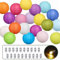LIHAO 20PCS Paper Lanterns with Balloon Lights 8 inch Colorful Paper Lantern Chinese Lanterns Assorted Colors Hanging Paper Lamp Shade Decorations