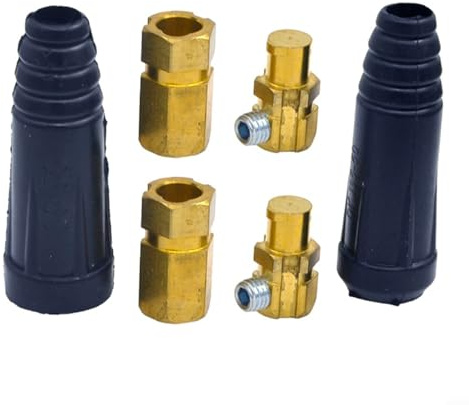 Coppia di connettori rapidi per cavi, 2 set di connettori rapidi per cavi di saldatura, 200 Amp-300 Amp, per accessori per macchine saldatrici maschio/femmina