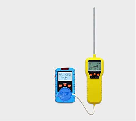 Detector de gas, detector de fugas de gas, Detector de gas de cuatro en uno for la minería, alarma portátil de oxígeno de metano CD4 Probador de varios parámetros para el hogar y la autocaravana(CD4+e