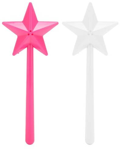 2 Pièces Salière et Poivrière Étoile, Ensemble de Salière et Poivrière de Fée Magique Distributeur D'épices en Bâton Étoiles pour Halloween Noël Décoration de