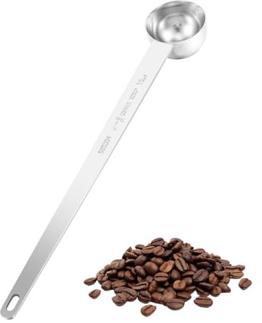 1 Stück Kaffeelöffel 304 Edelstahl 15ml Messlöffel Edelstahl messlöffel mit langem griff Tablespoon Coffee Scoop,Esslöffel zum Abmessen,Esslöffel Kaffeelöffel zum trockenen und flüssigen Zutaten