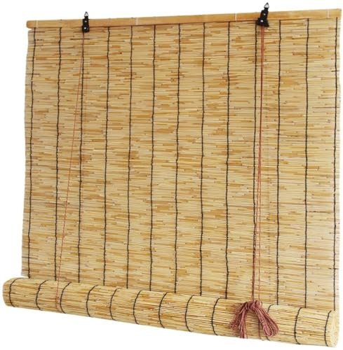 Schattierung Rollos Stroh Jalousien Decken Wand Dekoration Jalousien, Natürliches Gewebe, Größe Kann Besonders Angefertigt Werden (80X180Cm/32X70In), ZYDKDA, Eine Farbe, 90 * 160cm/36 * 62in