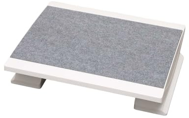 MAUL Fußstütze MAULpro 45x39 cm | Ergonomische Fußablage mit Filzbelag | Höhenverstellbar aus bruchsicherem Kunststoff | Fußstütze Schreibtisch mit rutschfesten Füßen | GS Zeichen | Weiß