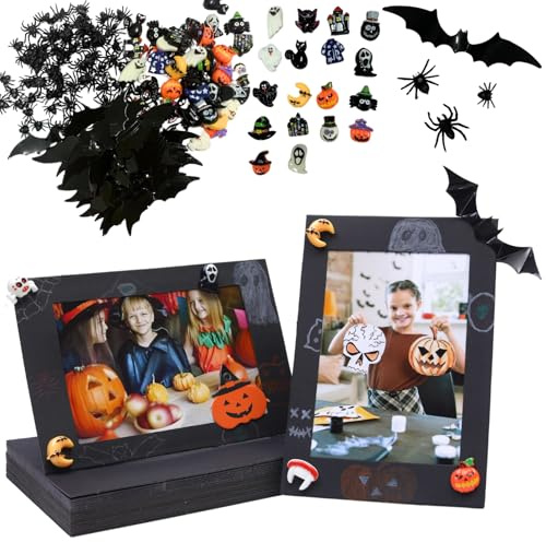 Meonua Halloween Photo Frame Crafts DIY Photo Frames, 35 Piece Set Of 130 3D Accessory Crafts Halloween Party Decorations, Suitable For Children's Halloween Activities, Classroom Crafts Supplies