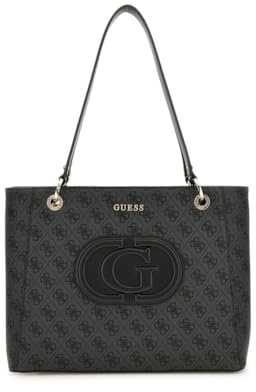 GUESS Eco Mietta Noel Tote Coal Logo/Black