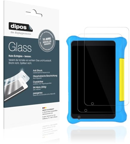 dipos I 2X Displayschutz 9H klar kompatibel mit HotLight Kinder Tablet 7 Zoll Schutzfolie Anti-Shock Folie