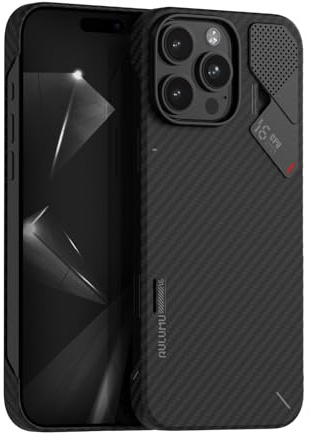 Aulumu A16 Aramidfaser-Hülle für iPhone 16 Pro Max | Ultra Dünn | Echtes Kühlen | Kompatibel mit MagSafe