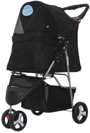 LZHUYE Poussette pour Chien, Poussette pour Chien, Poussette pour Chat, Poussette pour Chien, Poussette pour Animaux de Compagnie avec Roues, Chariot de Transport pour Chat, Chariot de Voyage pliab