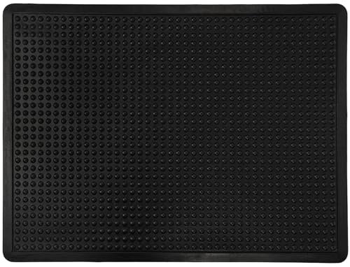 ANRO Anti-Ermüdungsmatte 90x150cm Arbeitsplatzmatte Ergonomische Stehmatte Gummimatte Noppen Bubble rutschfest Schwarz