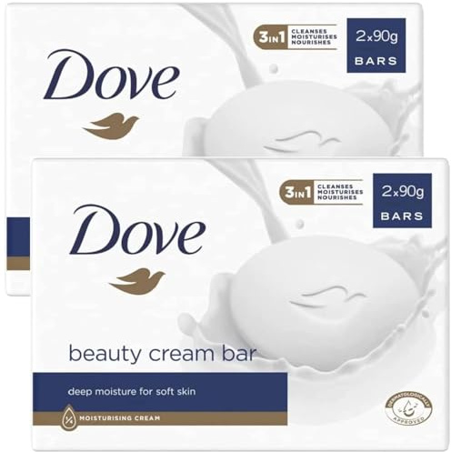Dove Beauty Cream Bar Seife, fest, verschiedene Düfte, 2 x 90 g (2 Einheiten, Original)