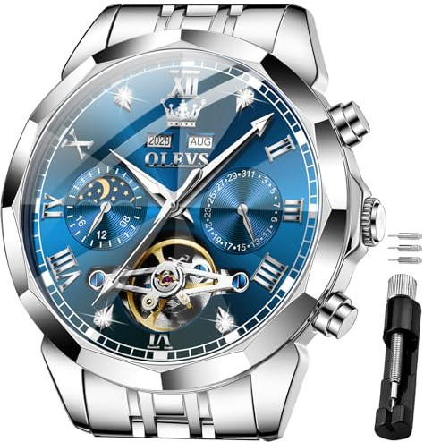 Men Automatic Watch Diamond Skeleton Original Luxury Sapphire Crystal Watch