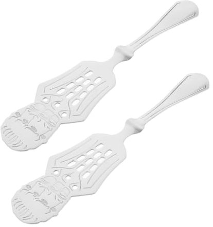 IMIKEYA 2piezas Cucharas De Absenta De Acero Inoxidable Utensilios De Bar Versátiles Para Preparación De Absenta Filtro De Cócteles Diseño Elegante y Funcionalidad Práctica