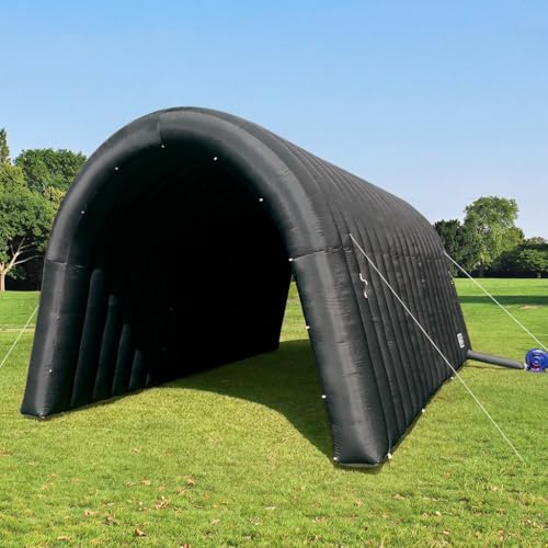 GR8FUN Inflatable Sports Tunnel Entrance 16x10x10FT Black, One Air Blower – Event Inflatable Tunnel Tent for Team Intros, Business Promotion, Trade Shows, Advertising & Exhibitions
