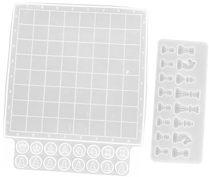 OSALADI 2 Piezas Moldes de Silicona para Tablero de y Piezas Moldes de Resina Epóxica para Manualidades y Decoración para y Personalizados