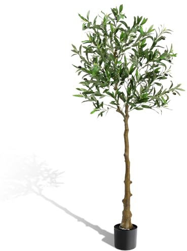LEADZM Olivier Artificiel 150 cm Décoration Intérieur - Arbre Faux Oliviers en Plastique Haute Oualité Plante Artificielle (150cm)
