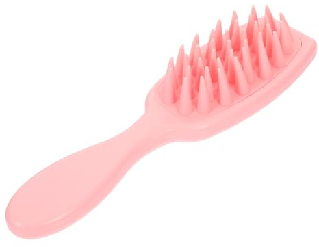 minkissy Brosse Shampooing Exfoliante pour Massage Doux Pelliculaire Démêloir Ergonomique pour Nettoyage Profond et Revitalisation des Cheveux Usage Couleur Rose