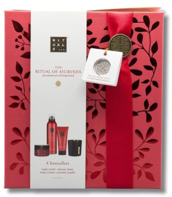 RITUALS The Ritual of Ayurveda Medium Set (Body Cream 100ml + Candle 140g + Body Scrub 125g + Shower Gel 200ml)