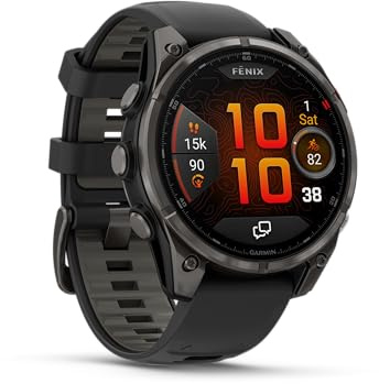 Garmin Fenix 8 Pro – 51 mm, lentille Saphir, Gris Carbone | Amoled Premium Multisport GPS Smartwatch avec 27 Jours d'autonomie | Les fonctionnalités LTE et Inreach ne sont Pas Prises en Charge aux
