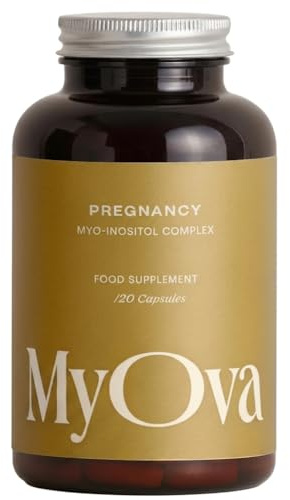 MyOva Pregnancy - Prenatal Myo-inositol Complex, PCOS Supplement - 2000mg Myo-Inositol, 400ug Folate & 15mg Iron and 25ug Vitamin D3-24 Essential Pregnancy Vitamins - 120 Vegan Capsules - UK Made
