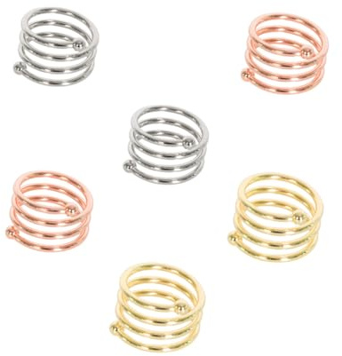 TOPPERFUN 6 Pezzi Anelli per Tovaglioli da Tavola in Ferro Colorati, Ferma Tovaglioli Eleganti e Semplici per Festa a Casa o Banquetto
