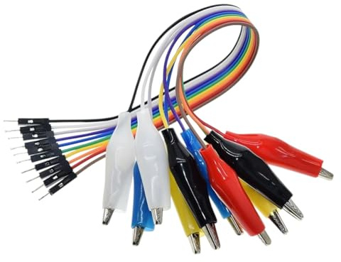 20cm 30cm 10pin-End Alligantor Clips Jump Wire Male Female Crocodile Clip Test Lead Jumper Wire Line Cable DIY C0innection Replacement for OEM New 2026 High for Reliable Electronic Component