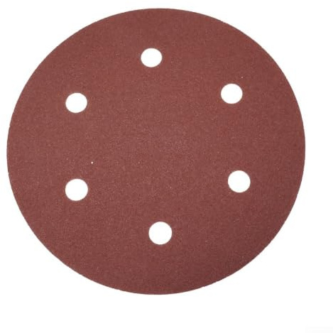 Lot de 10 disques abrasifs en oxyde d'aluminium pour le travail du bois, les meubles, les voitures, 225 mm, 6 trous, grain 40 à 2000 (40#)