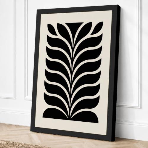 Symmetrical Fern Botanical Canvas Wall Art Print 30x20 Inch | Ready to Hang, Gallery Wrapped, Fade-Resistant Inks, Securely Packaged, UK Made